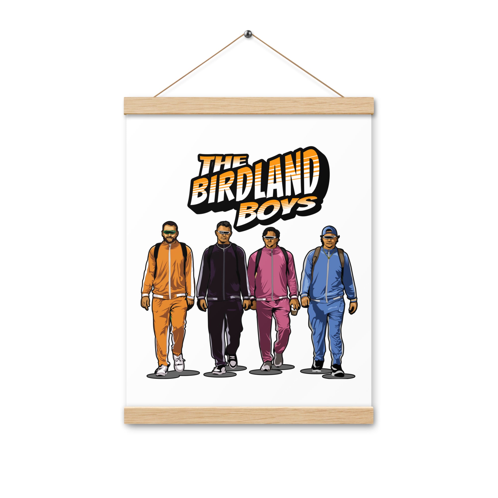 Birdland Boys Poster with hangers