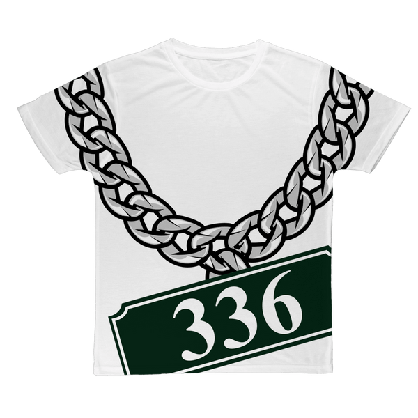 Chain Print T-Shirt | White Printed T-Shirt | Birdlandsports